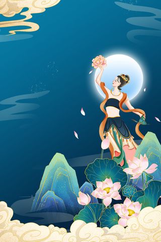 中式古典国潮来袭海报展板宣传背景图PSD设计PS模板素材