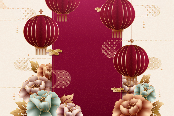 中式传统新年春节矢量素材eps,ai矢量模版下载