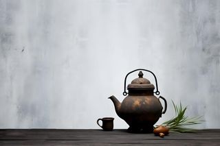 简约古风煮茶典雅背景