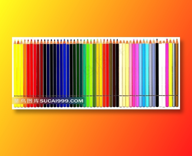 彩色铅笔摄影素材
