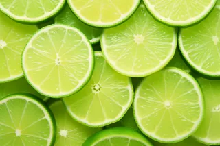 切片青柠檬水果摄影图