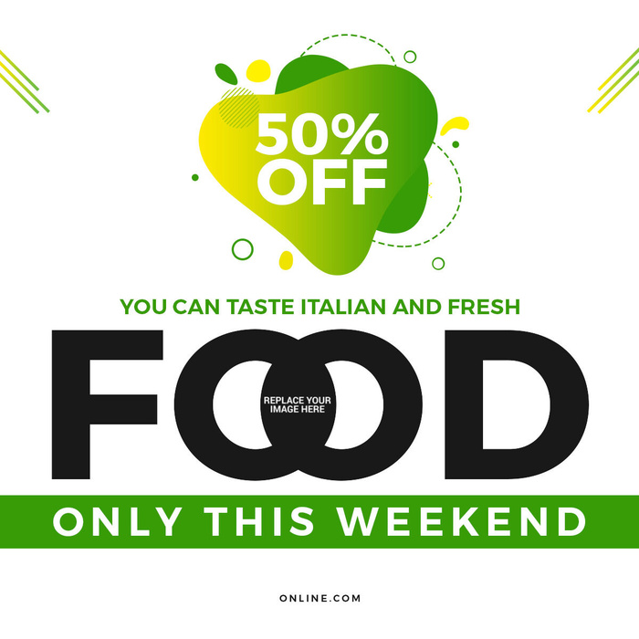 广告销售黑绿横幅素材