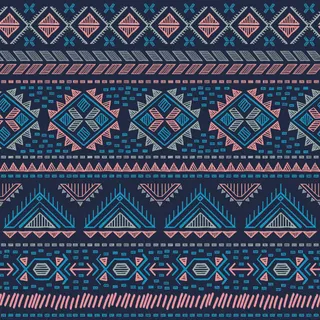 少数民族藏族特色花纹波西米亚风纹理背景图案设计AI矢量图片素材