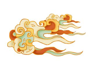 中国风中式国潮敦煌云纹祥云插画图案云朵云彩元素PSDAI设计素材