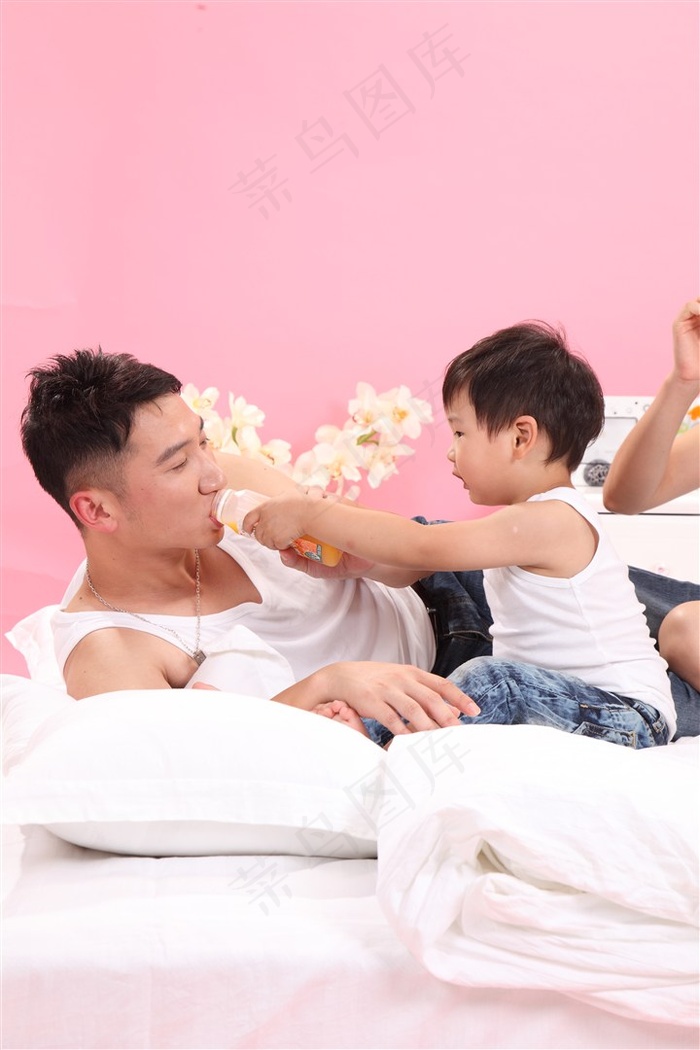 快乐家庭相册父子写真