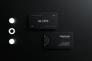 高端黑色名片VI样机