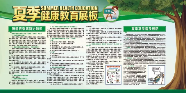 健康教育知识 健康教育 夏季常见疾病 预防中暑 宣传栏 健康教育展板  健康教育知识 健康教育 夏季常见疾病 预防中暑 宣传栏 健康教育展板