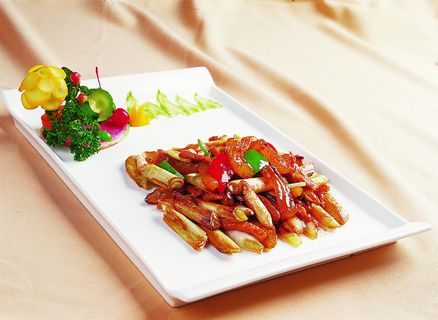 川菜湘菜高清菜谱 京葱鹿筋爆牛柳