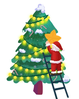 圣诞节平安夜圣诞树免扣素材圣诞元素