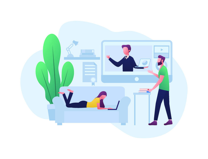 扁平化人物场景办公互联网等距ai矢量设计网页海报UI素材插画