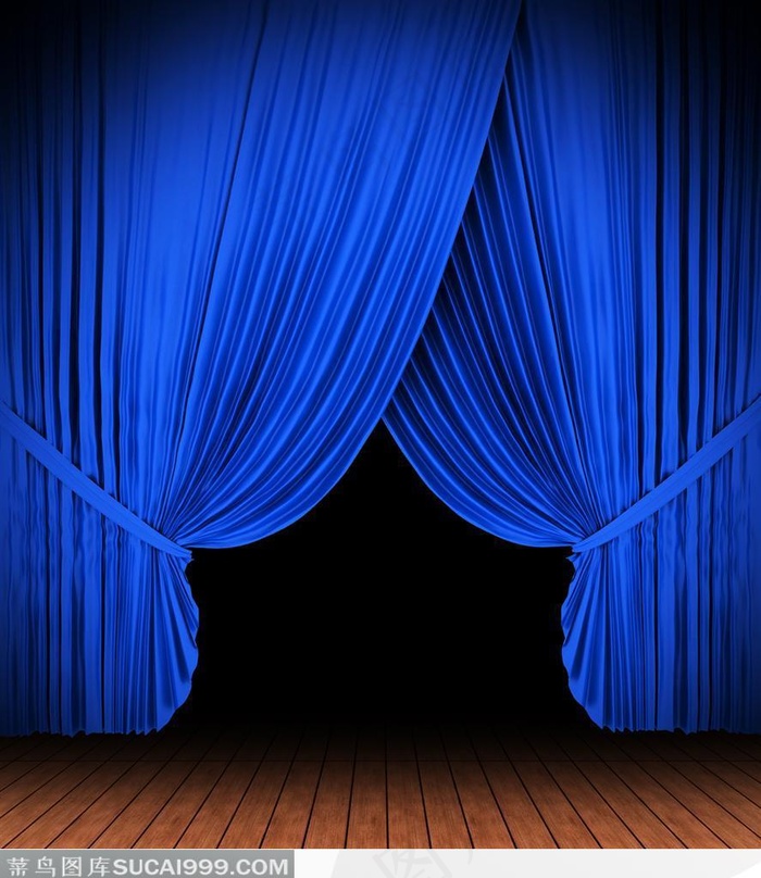 拉开的丝绸幕布幕帐舞台会场