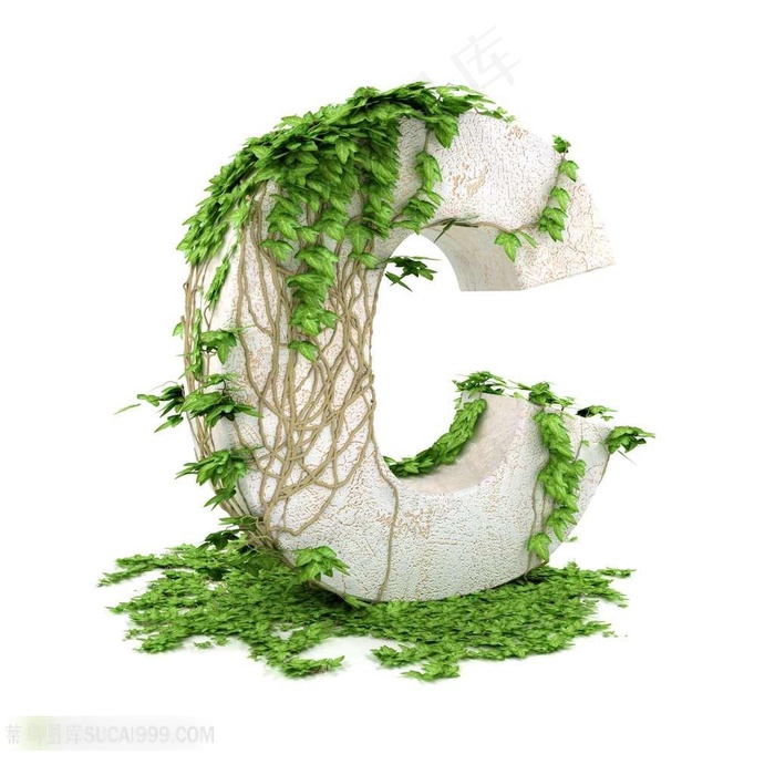 3D字母C设计素材