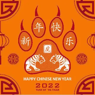 春节新年中国风虎年老虎元素平铺背景大图插画AI矢量设计素材