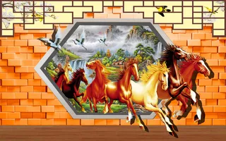 3D背景墙  壁画  彩画