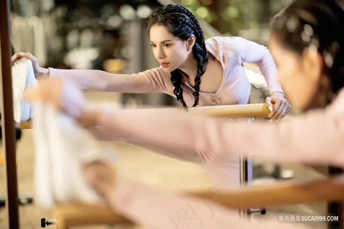 高清拉伸运动的女明星李若彤图片