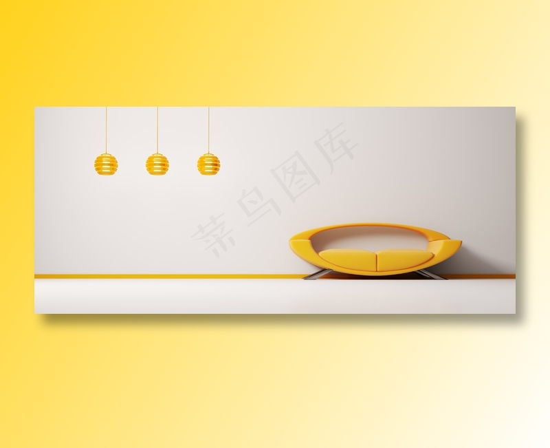 黄色时尚沙发高清图片