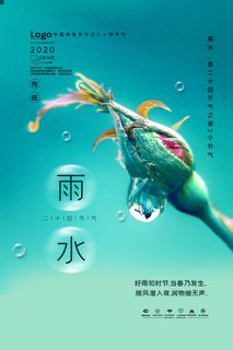 二十四节气雨水雨水雨水海报