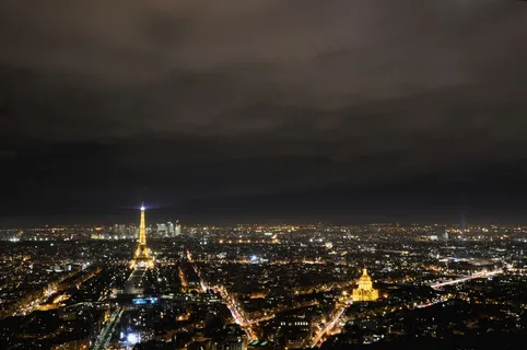 巴黎城市俯瞰夜景图片 巴黎城市俯瞰夜景图片