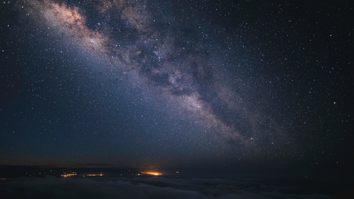 黑色星空摄影素材