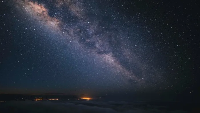 黑色星空摄影素材