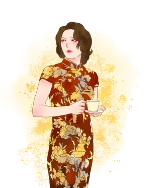 传统旗袍美女 (36)