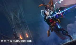 LOL 英雄联盟 游戏人物 暗夜猎手 薇恩  猎天使魔女皮肤 高清壁纸