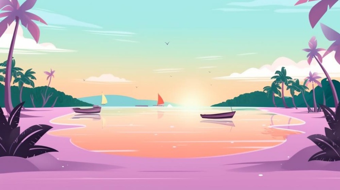 海滩沙滩阳光背景(1456x816)