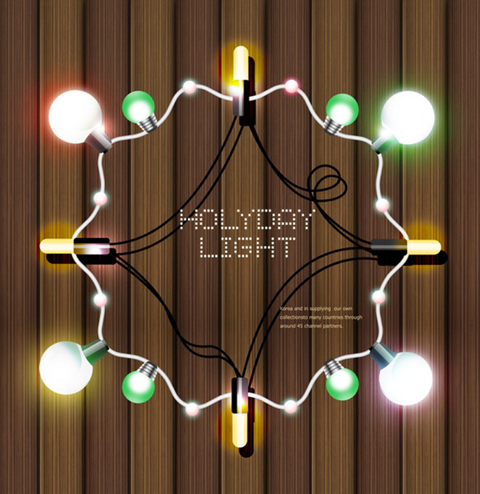 鲜明线光灯泡棕色图片