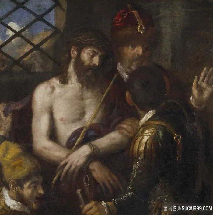 将军胡须男士油画装饰画