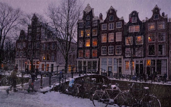 拱桥建筑欧式风景画