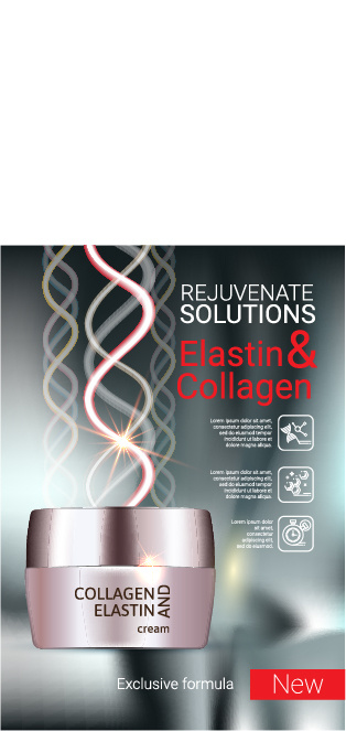 化妆品使用说明书彩妆科幻底图