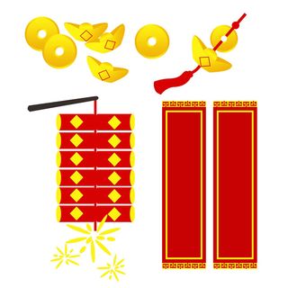 焰火对联灯笼装饰新年