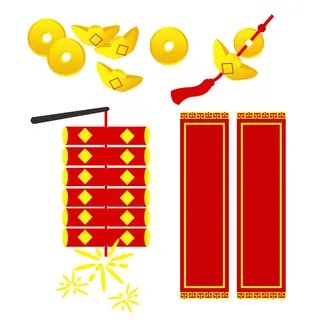 焰火对联灯笼装饰新年