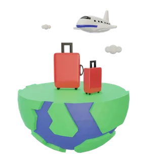 飞机旅游地图行程机票旅行模型免扣元素 