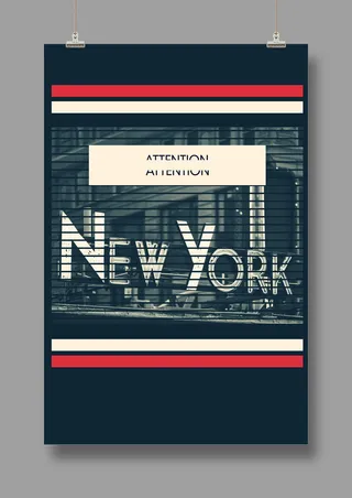 国外时尚 潮流海报 英文PSD海报