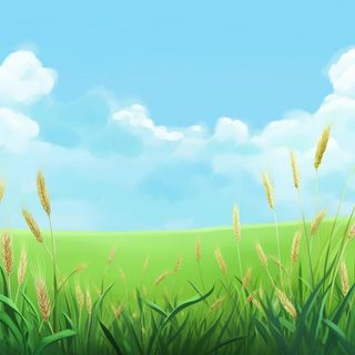 小麦天空元素背景