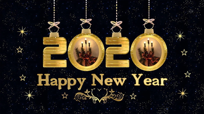 2020新年快乐数字设计图片