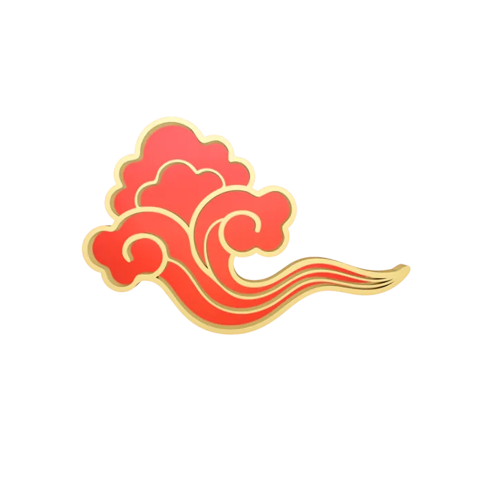 大气中国风祥云国潮风金边立体云朵剪纸创意装饰元素PNG免抠素材
