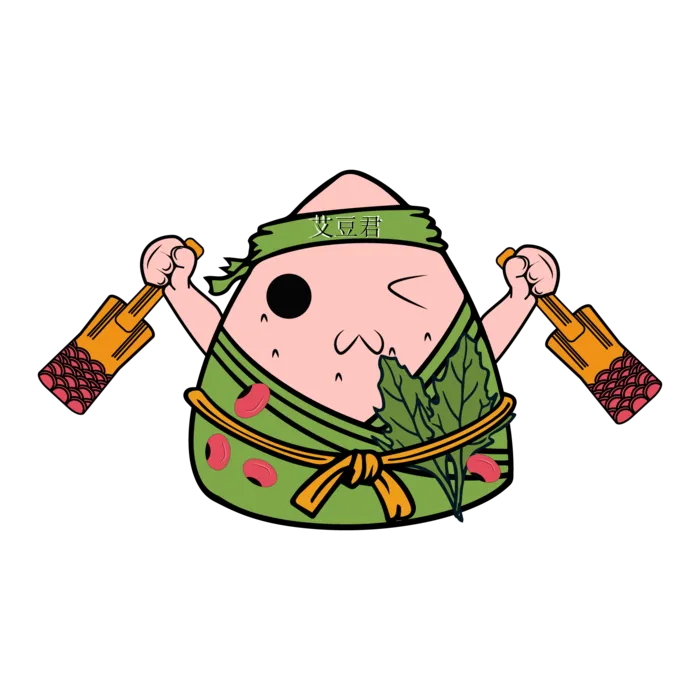 端午节粽子努力赛龙舟免扣元素