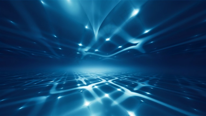 蓝色梦幻光效3D立体空间高清图片