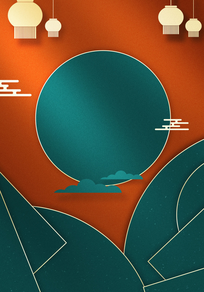 中式古典国潮来袭海报展板宣传背景图PSD设计PS模板素材