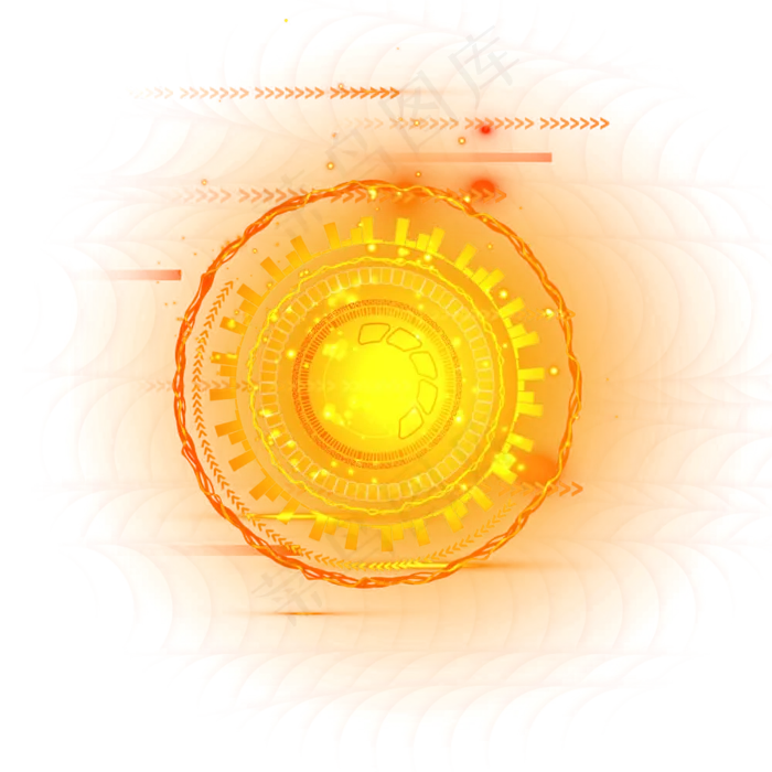 橙色光效png