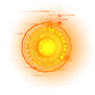 橙色光效png