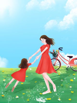 母亲节 母亲节插画 母亲节宣传