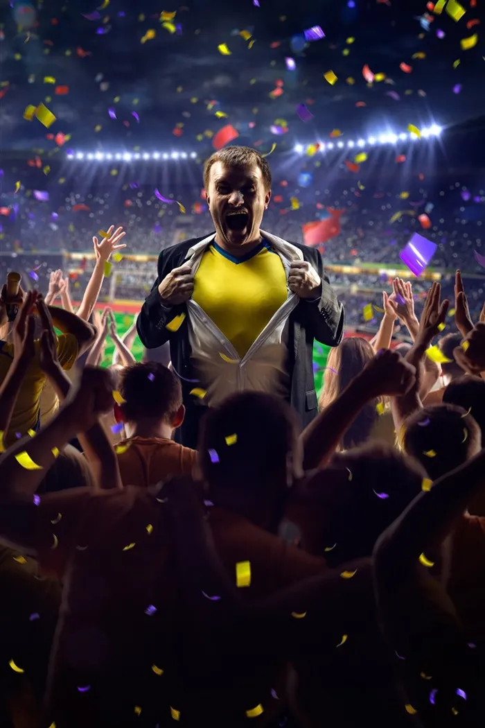 足球场狂欢的人群高清图