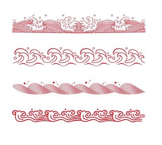 矢量海浪浪花