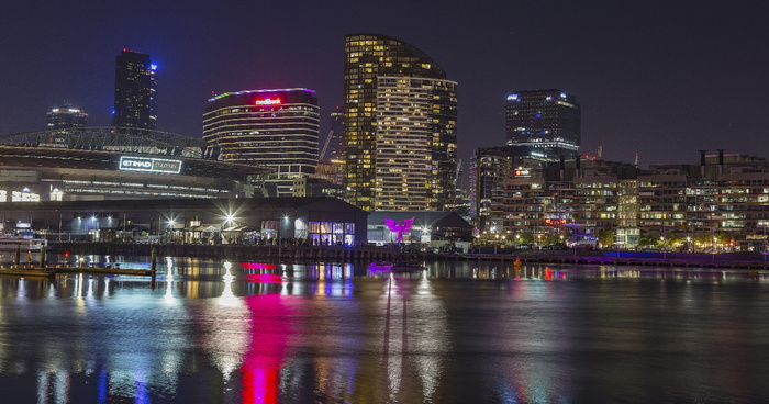 高清唯美城市夜景海边夜景