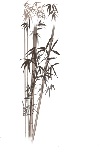竹子水墨画中国风国画墨水书法竹子画