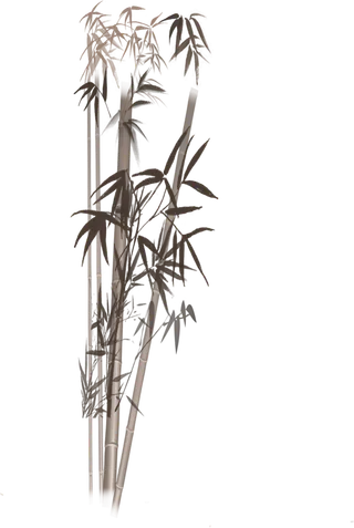 竹子水墨画中国风国画墨水书法竹子画