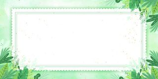 开学季小清新卡通边框展板背景